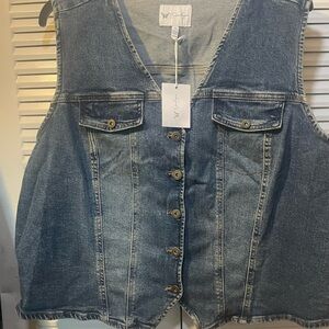 Denim Button-Up Vest